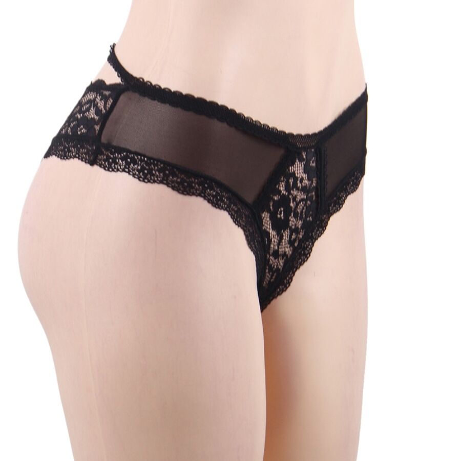 Imagen que nos facilita QUEEN LINGERIE de su producto erótico QUEEN LINGERIE - PANTIES DE ENCAJE FLORAL S/M para nuestra categoría "MODA & LENCERÍA|Lencería Mujer|Lencería Sexy|Bragas sexys|Bragas".