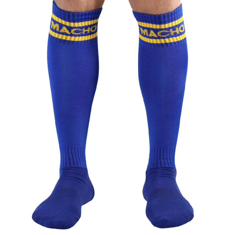 Imagen que nos facilita MACHO UNDERWEAR de su producto erótico MACHO - CALCETINES LARGOS TALLA UNICA AZUL para nuestra categoría "MODA & LENCERÍA|Lencería Hombre|Calcetines".