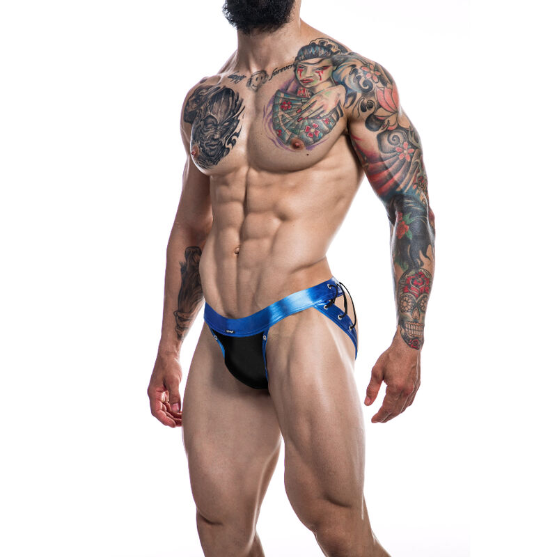 Imagen que nos facilita CUT4MEN JOCKSTRAP de su producto erótico CUT4MEN - JOCKSTRAP DESIRE CUERO AZUL XL para nuestra categoría "MODA & LENCERÍA|Lencería Hombre|Jockstraps".