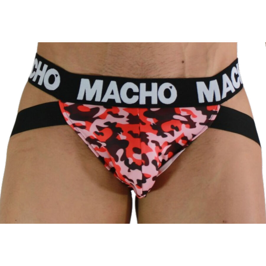 Imagen que nos facilita MACHO UNDERWEAR de su producto erótico MACHO - MX28MR JOCK MILITAR ROJO S para nuestra categoría "MODA & LENCERÍA|Lencería Hombre|Jockstraps".