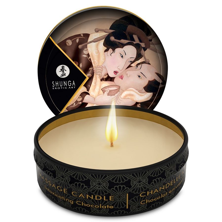 Imagen que nos facilita SHUNGA CANDLES de su producto erótico SHUNGA - MINI CARESS BY CANDELIGHT VELA MASAJE CHOCOLATE 30 ML para nuestra categoría "DROGUERÍA |Para Masajes|Velas de Masaje".