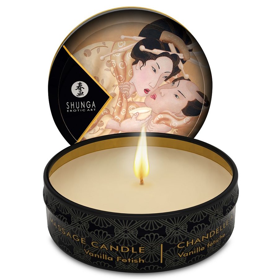 Imagen que nos facilita SHUNGA CANDLES de su producto erótico SHUNGA - MINI CARESS BY CANDELIGHT VELA MASAJE VAINILLA 30 ML para nuestra categoría "DROGUERÍA |Para Masajes|Velas de Masaje".