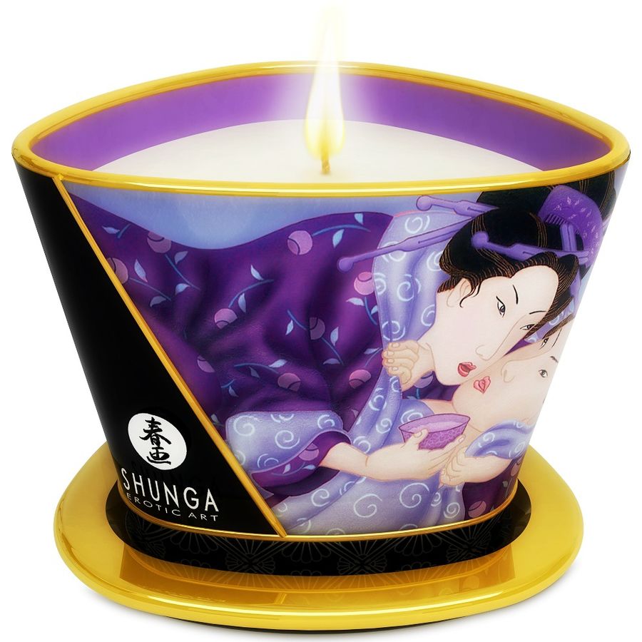 Imagen que nos facilita SHUNGA CANDLES de su producto erótico SHUNGA - MINI CARESS BY CANDELIGHT VELA MASAJE FRUTAS EXÓTICAS 170 ML para nuestra categoría "DROGUERÍA |Para Masajes|Velas de Masaje".