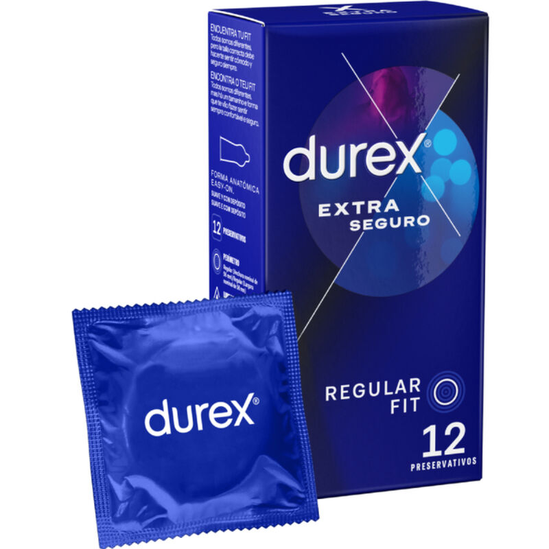 Imagen que nos facilita DUREX CONDOMS de su producto erótico DUREX - EXTRA SEGURO 12 UNIDADES para nuestra categoría "PRESERVATIVOS |Extra Seguros".