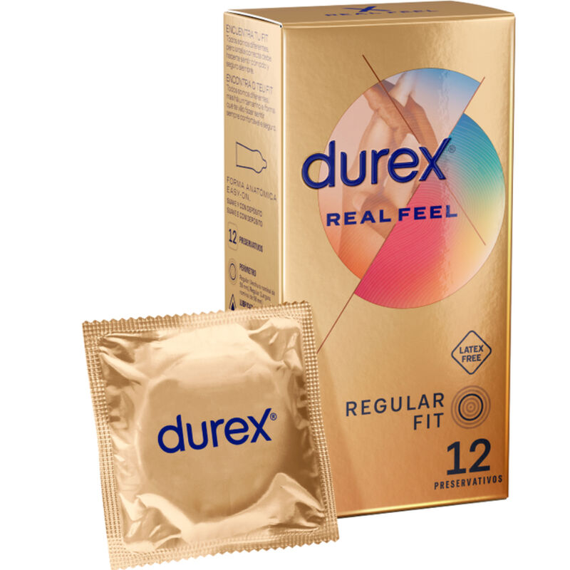 Imagen que nos facilita DUREX CONDOMS de su producto erótico DUREX - REAL FEEL 12 UNIDADES para nuestra categoría "PRESERVATIVOS |Sin Latex".