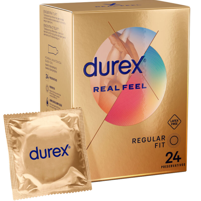 Imagen que nos facilita DUREX CONDOMS de su producto erótico DUREX - REAL FEEL 24 UNIDADES para nuestra categoría "PRESERVATIVOS |Sin Latex".