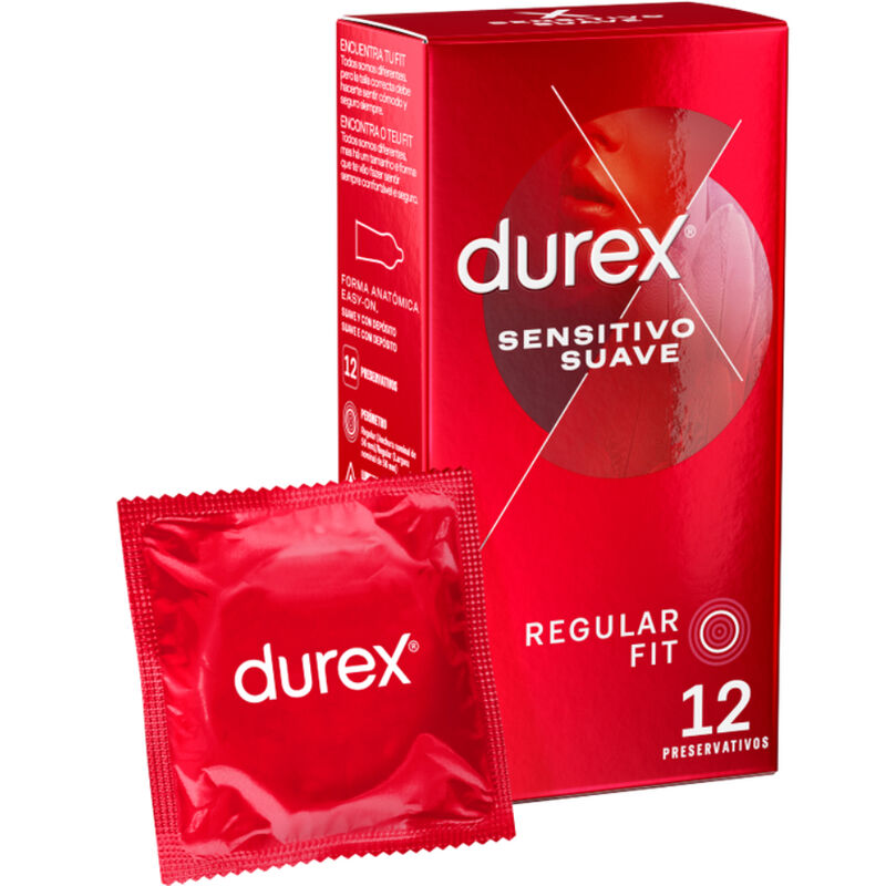 Imagen que nos facilita DUREX CONDOMS de su producto erótico DUREX - SENSITIVO SUAVE 12 UNIDADES para nuestra categoría "PRESERVATIVOS |Sensitivos".