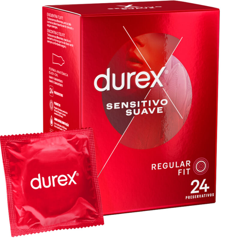 Imagen que nos facilita DUREX CONDOMS de su producto erótico DUREX - SENSITIVO SUAVE 24 UNIDADES para nuestra categoría "PRESERVATIVOS |Sensitivos".