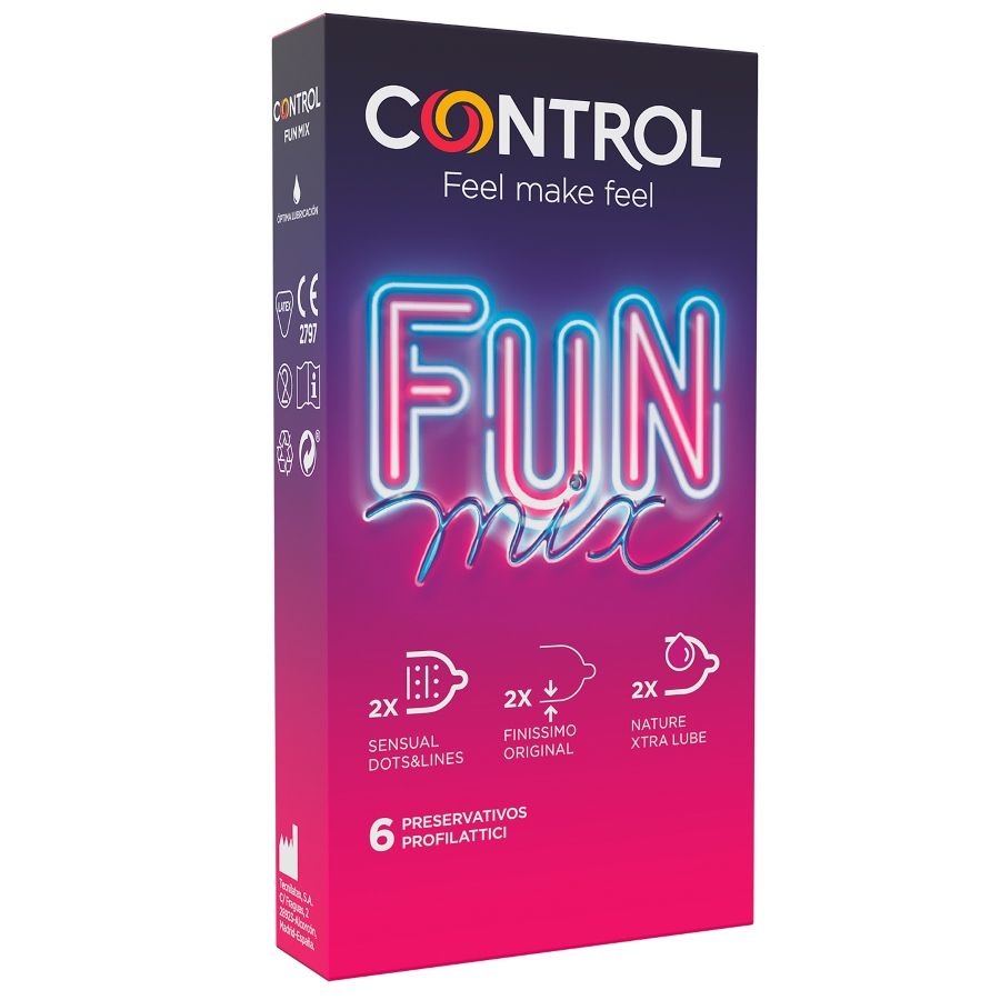 Imagen que nos facilita CONTROL CONDOMS de su producto erótico CONTROL - FEEL FUN MIX  6 UDS para nuestra categoría "PRESERVATIVOS |Sensitivos".