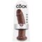 Imagen que nos facilita KING COCK de su producto erótico KING COCK - 10 PENE MARRON 25.4 CM para nuestra categoría "JUGUETES BIENESTAR |Dildos sin Vibración|Penes realisticos".