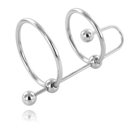 Imagen que nos facilita METAL HARD de su producto erótico METAL HARD - EXTREME ANILLO CON STOP URETRA para nuestra categoría "JUGUETES BIENESTAR |Juguetes para Hombres|Accesorios para el pene|Anillos Pene|Anillos con Plug".