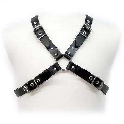 Imagen que nos facilita LEATHER BODY de su producto erótico LEATHER BODY - BLACK BUCKLE HARNESS FOR MEN para nuestra categoría "MODA & LENCERÍA|Lencería Hombre|Arneses Hombre".