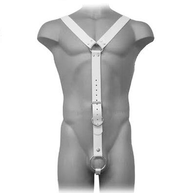 Imagen que nos facilita LEATHER BODY de su producto erótico LEATHER BODY - HARNESS MEN BLANCO para nuestra categoría "MODA & LENCERÍA|Lencería Hombre|Arneses Hombre".