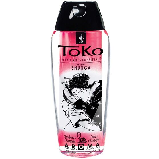 Imagen que nos facilita SHUNGA LUBRICANTS de su producto erótico SHUNGA - TOKO AROMA LUBRICANTE FRESAS Y CHAMPAGNE para nuestra categoría "DROGUERÍA |Lubricantes|Con deliciosos Sabores".