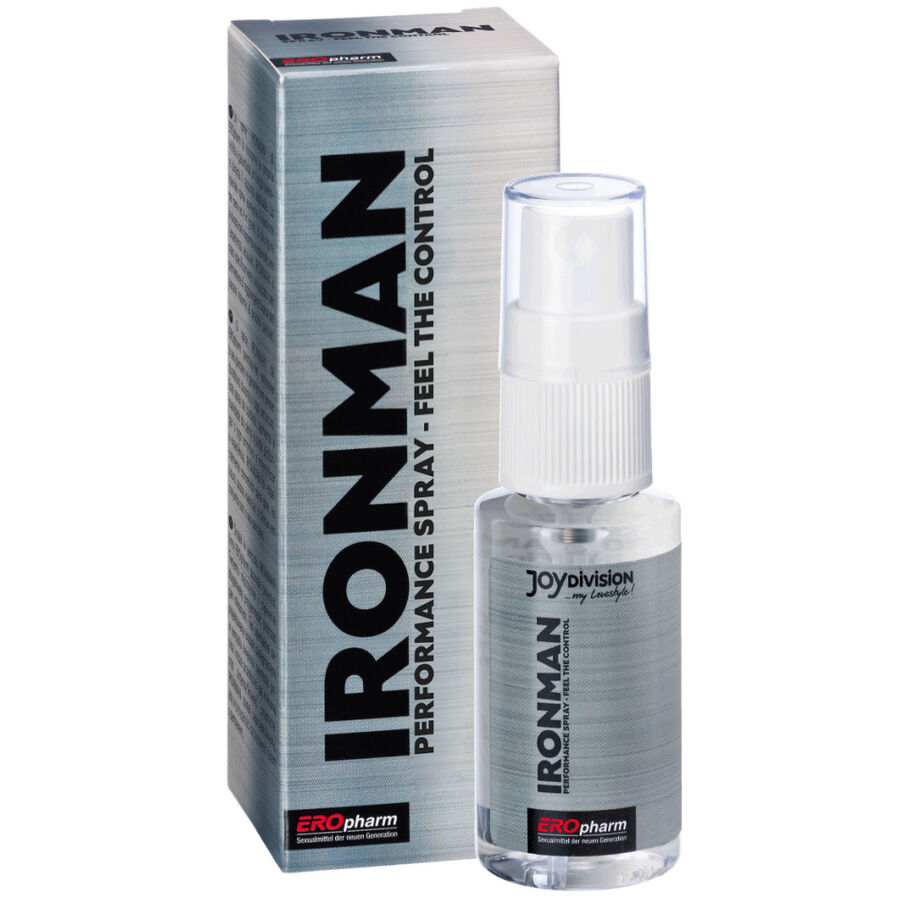 Imagen que nos facilita JOYDIVISION EROPHARM de su producto erótico JOYDIVION EROPHARM - IRONMAN PERFORMANCE SPRAY RETARDANTE PARA HOMBRES 30ML para nuestra categoría "DROGUERÍA |Estimulantes para Ellos|Retardantes".