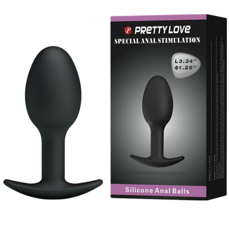 Imagen que nos facilita PRETTY LOVE BOTTOM de su producto erótico PRETTY LOVE - PLUG ANAL SILICONA 6.5 CM NEGRO para nuestra categoría "JUGUETES BIENESTAR |Anal|Plugs Anales".