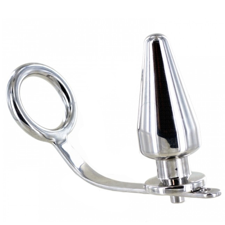 Imagen que nos facilita METAL HARD de su producto erótico METAL HARD - ANILLO ACERO CON PLUG ANAL 45 X 45MM para nuestra categoría "JUGUETES BIENESTAR |Juguetes para Hombres|Accesorios para el pene|Anillos Pene|Anillos con Plug".