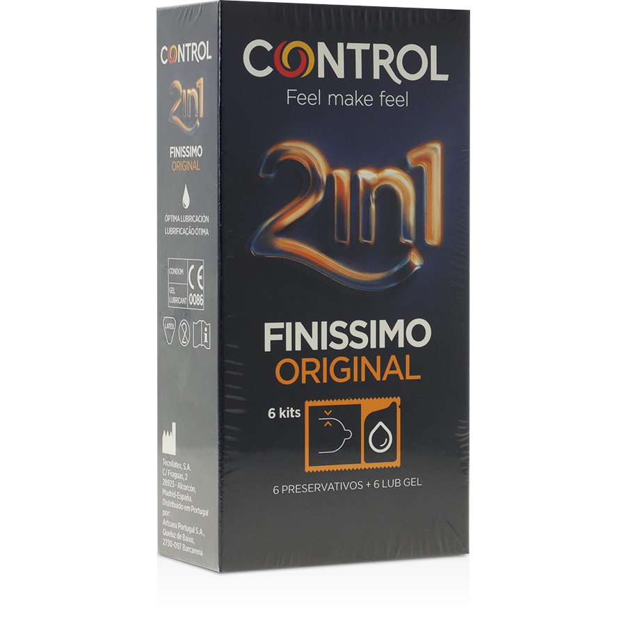 Imagen que nos facilita CONTROL CONDOMS de su producto erótico CONTROL - DUO FINISIMO + LUBRICANTE 6 UNIDADES para nuestra categoría "PRESERVATIVOS |Sensitivos".