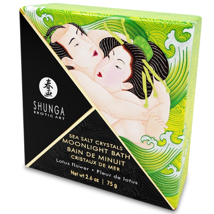 Imagen que nos facilita SHUNGA BATH EXPERIENCE de su producto erótico SHUNGA - SALES DE BAÑO AROMATIZADAS LOTUS 75 GR para nuestra categoría "DROGUERÍA |Para el baño".