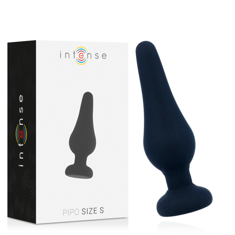 Imagen que nos facilita INTENSE ANAL TOYS de su producto erótico INTENSE - ANAL PLUG PIPO S SILICONE NEGRO 9.8 CM para nuestra categoría "JUGUETES BIENESTAR |Anal|Plugs Anales".