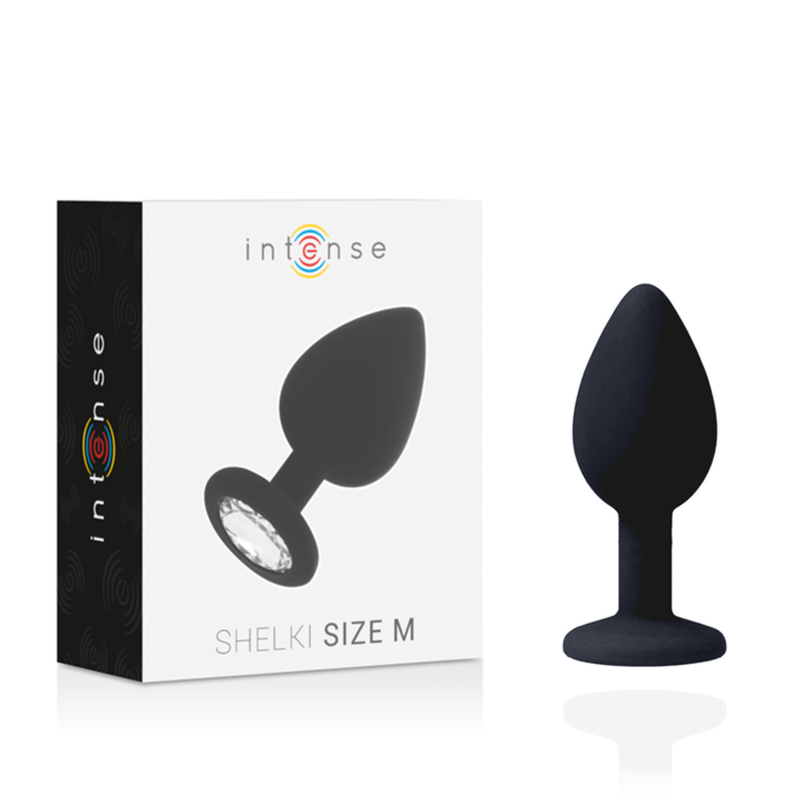 Imagen que nos facilita INTENSE ANAL TOYS de su producto erótico INTENSE - SHELKI M PLUG ANAL NEGRO para nuestra categoría "JUGUETES BIENESTAR |Anal|Plugs Anales".