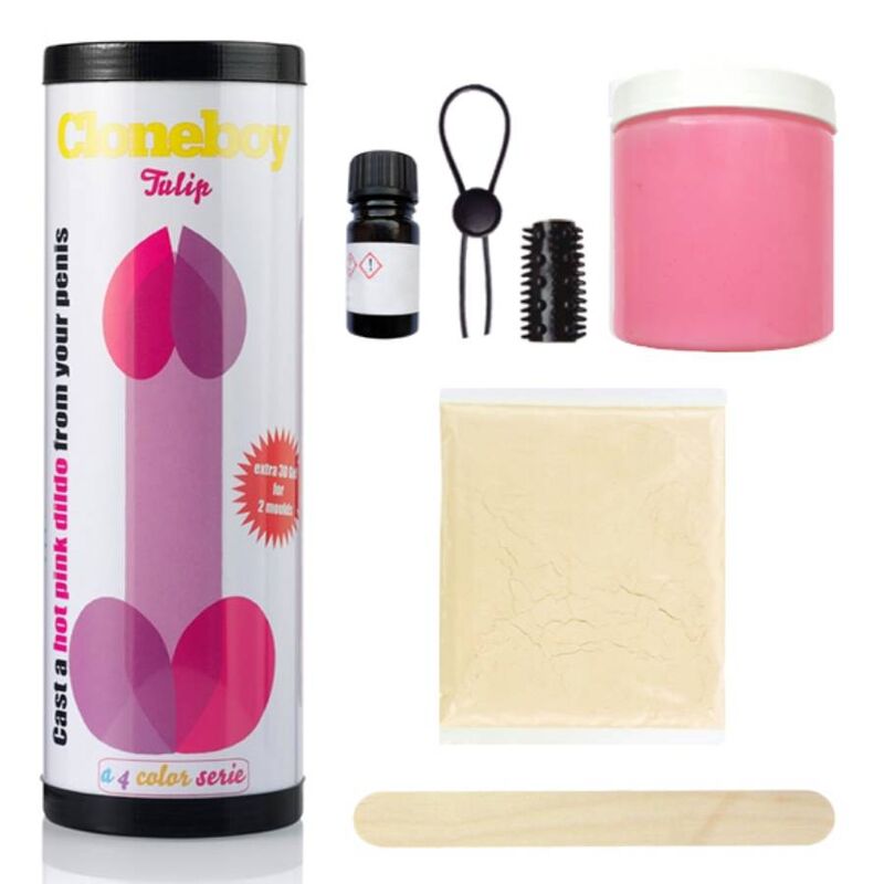 Imagen que nos facilita CLONEBOY de su producto erótico CLONEBOY - DILDO TULIP ROSA INTENSO para nuestra categoría "JUGUETES BIENESTAR |Dildos sin Vibración|Clonador Pene".