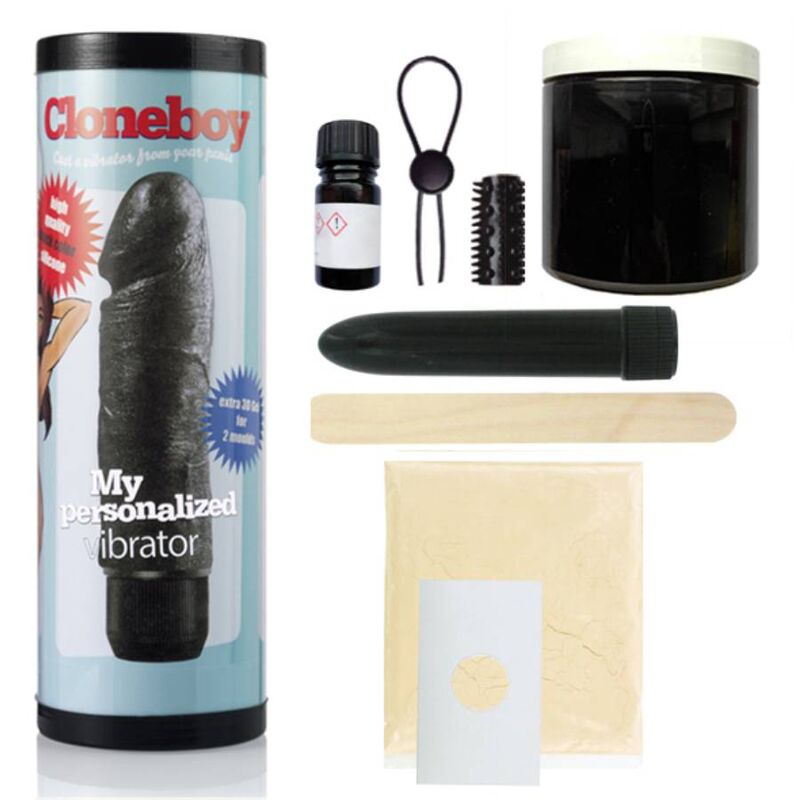 Imagen que nos facilita CLONEBOY de su producto erótico CLONEBOY - KIT CLONADOR DE PENE CON VIBRACION NEGRO para nuestra categoría "JUGUETES BIENESTAR |Dildos sin Vibración|Clonador Pene".