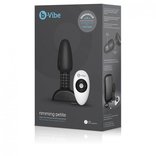 Imagen que nos facilita B-VIBE de su producto erótico B-VIBE - RIMMING CONTROL REMOTO ANAL PLUG PETITE NEGRO para nuestra categoría "JUGUETES BIENESTAR |Vibradores|Vibradores control remoto".