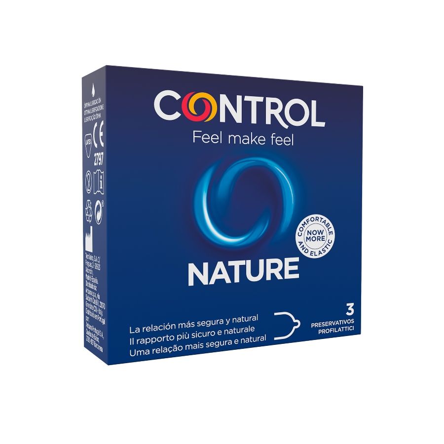 Imagen que nos facilita CONTROL CONDOMS de su producto erótico CONTROL - NATURE PRESERVATIVOS 3 UNIDADES para nuestra categoría "PRESERVATIVOS |Normales".