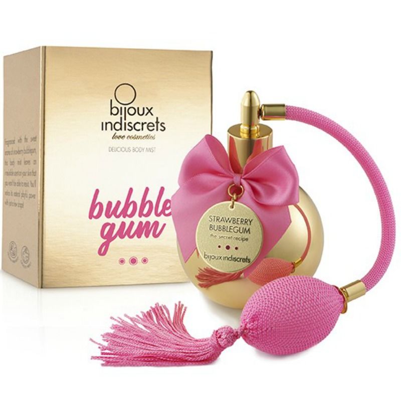 Imagen que nos facilita BIJOUX LOVE COSMETIQUES de su producto erótico BIJOUX - BUBBLE GUM BRUMA CORPORAL CHICLE FRESA 100 ML para nuestra categoría "DROGUERÍA |Perfumes".