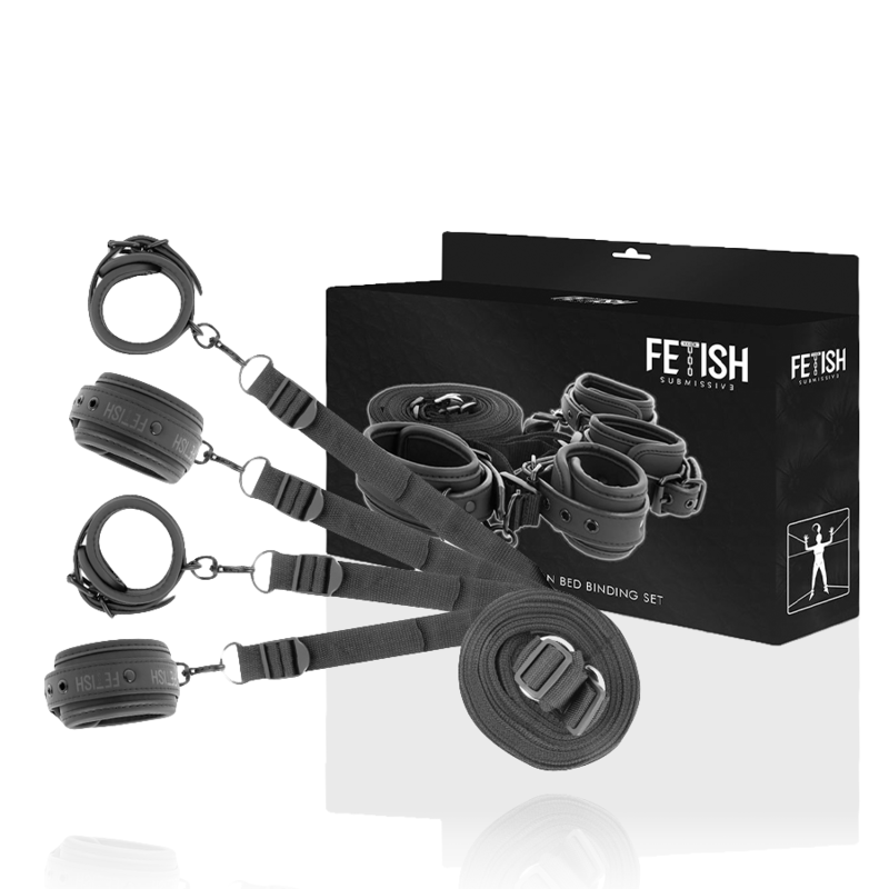 Imagen que nos facilita FETISH SUBMISSIVE BONDAGE de su producto erótico FETISH SUBMISSIVE - SET DE ESPOSAS Y ATADURAS CON FORRO DE NOPRENO para nuestra categoría "BDSM & BONDAGE |Bondage|Esposas de fijación".