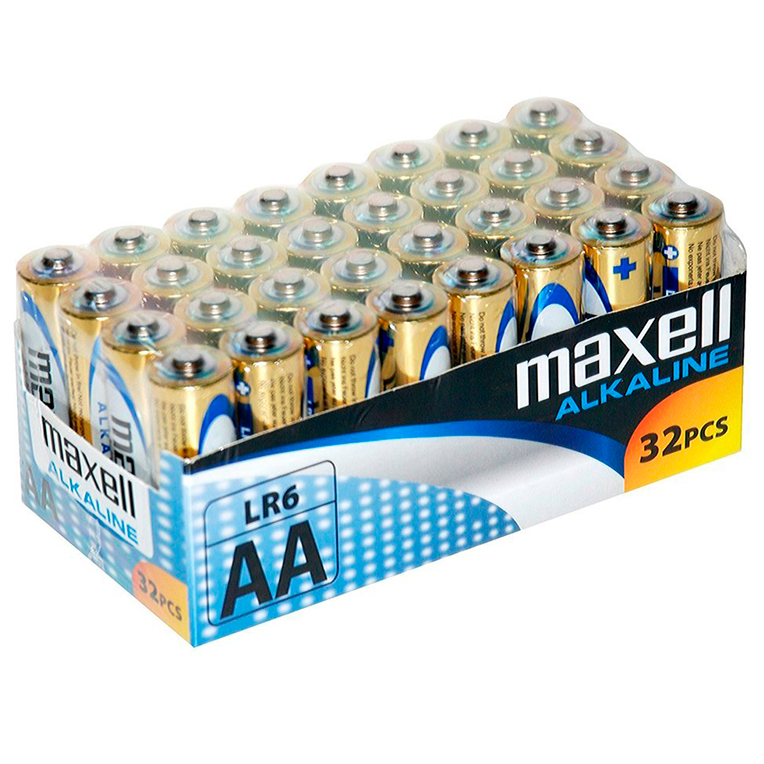 Imagen que nos facilita MAXELL de su producto erótico MAXELL - PILA ALCALINA AA LR6 PACK*32 PILAS para nuestra categoría "ARTÍCULOS VARIOS|Pilas|Pilas Alcalinas".