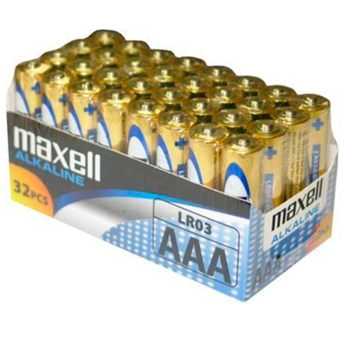 Imagen que nos facilita MAXELL de su producto erótico MAXELL - PILA ALCALINA AAA LR03 PACK*32 PILAS para nuestra categoría "ARTÍCULOS VARIOS|Pilas|Pilas Alcalinas".