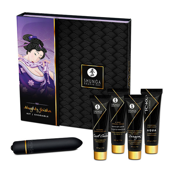 Imagen que nos facilita SHUNGA KITS de su producto erótico SHUNGA - KIT GEISHA NAUGHTY para nuestra categoría "DROGUERÍA |Para Masajes|Kits de masaje".