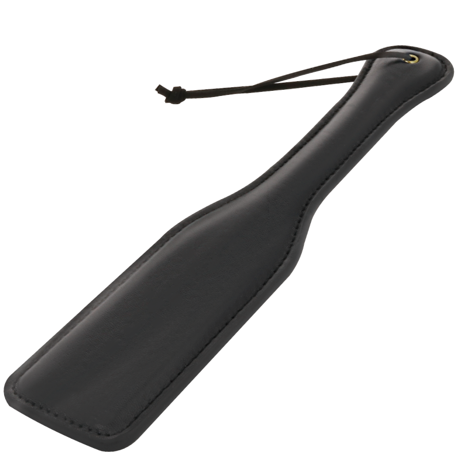 Imagen que nos facilita DARKNESS SENSATIONS de su producto erótico DARKNESS - PALA NEGRA FETISH LEATHER ORIGINAL para nuestra categoría "BDSM & BONDAGE |Artículos BDSM|Palas BDSM".