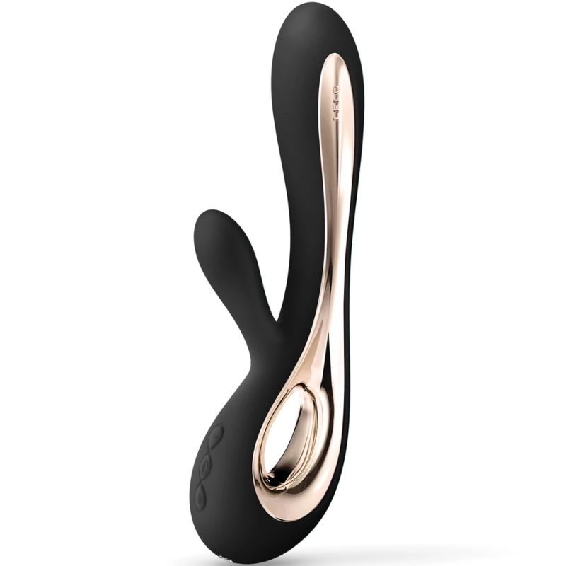 Imagen que nos facilita LELO de su producto erótico LELO - SORAYA 2 NEGRO VIBRADOR RABBIT para nuestra categoría "JUGUETES BIENESTAR |Juguetes para Mujeres|Estimuladores|Para Clítoris".