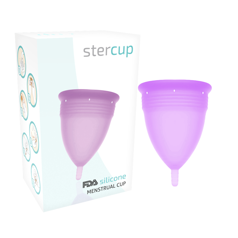 Imagen que nos facilita STERCUP de su producto erótico STERCUP - COPA MENSTRUAL FDA SILICONA LILA - TALLA S para nuestra categoría "DROGUERÍA |Copas vaginales".