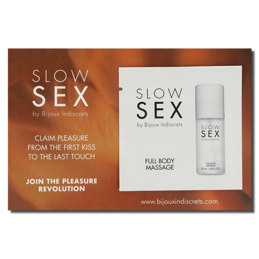 Imagen que nos facilita BIJOUX SLOW SEX de su producto erótico BIJOUX - SLOW SEX FULL BODY MASSAGE GEL DE MASAJE 2 ML para nuestra categoría "DROGUERÍA |Para Masajes|Aceites sin sabores".