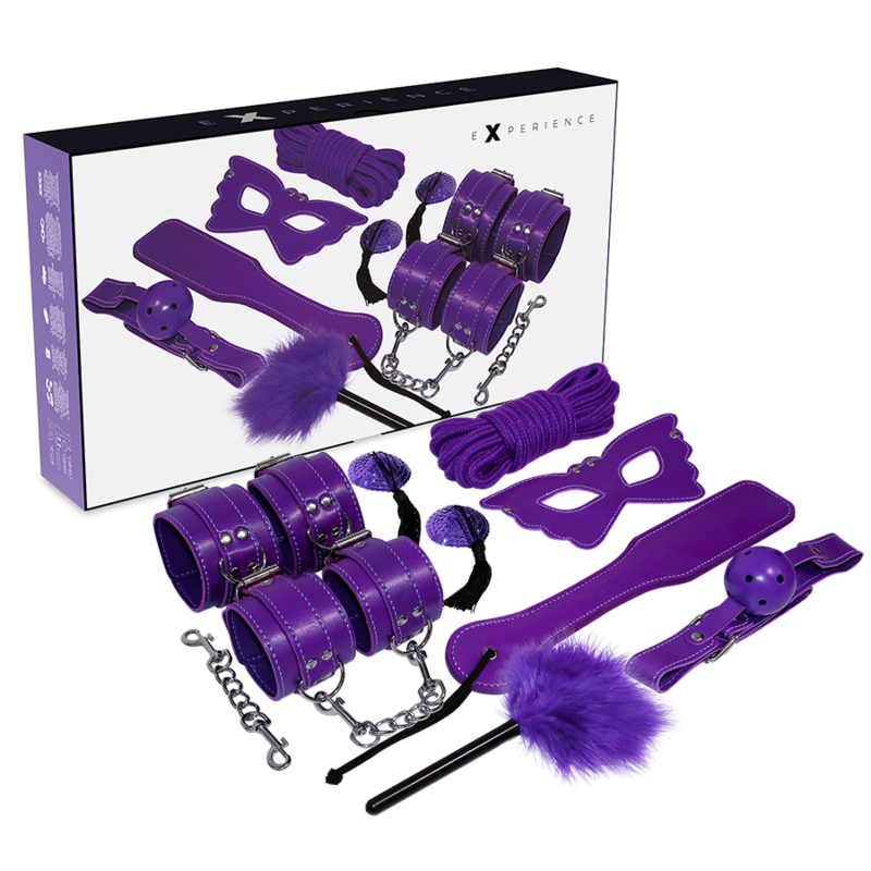 Imagen que nos facilita EXPERIENCE de su producto erótico EXPERIENCE - BDSM FETISH KIT SERIE PURPLE para nuestra categoría "JUGUETES BIENESTAR |Kits juguetes sexuales".