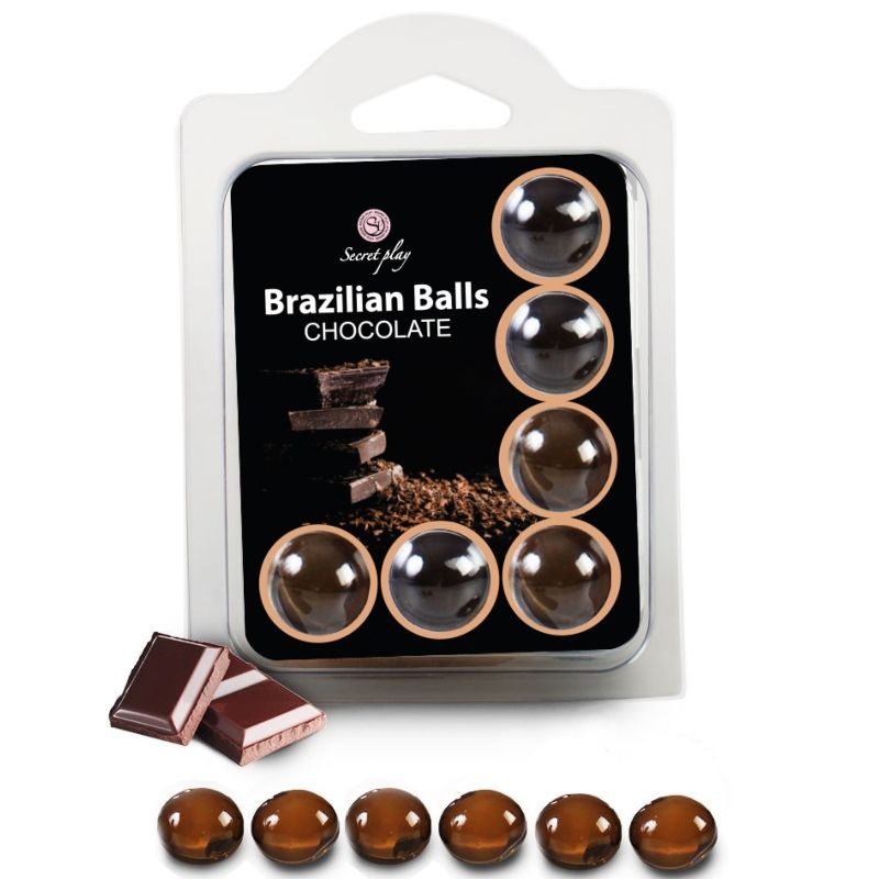 Imagen que nos facilita SECRETPLAY COSMETIC de su producto erótico SECRETPLAY - SET 6 BRAZILIANS BALLS CHOCOLATE para nuestra categoría "DROGUERÍA |Lubricantes|Bolas Brazilian Balls".