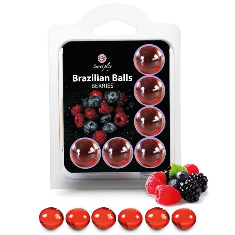 Imagen que nos facilita SECRETPLAY COSMETIC de su producto erótico SECRETPLAY - BRAZILIANS BALLS FRUTAS DEL BOSQUE para nuestra categoría "DROGUERÍA |Lubricantes|Bolas Brazilian Balls".