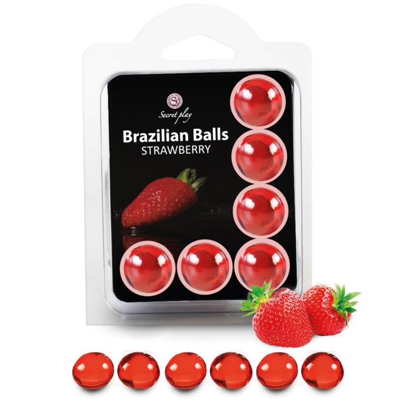 Imagen que nos facilita SECRETPLAY COSMETIC de su producto erótico SECRETPLAY - SET 6 BRAZILIAN BALLS FRESA para nuestra categoría "DROGUERÍA |Lubricantes|Bolas Brazilian Balls".