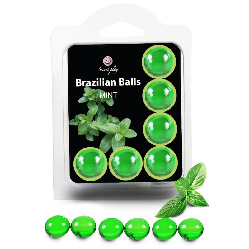 Imagen que nos facilita SECRETPLAY COSMETIC de su producto erótico SECRETPLAY - SET 6 BRAZILIANS BALLS MENTA para nuestra categoría "DROGUERÍA |Lubricantes|Bolas Brazilian Balls".