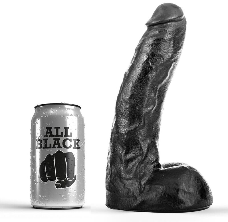 Imagen que nos facilita ALL BLACK de su producto erótico ALL BLACK - DONG 22 CM para nuestra categoría "JUGUETES BIENESTAR |Dildos sin Vibración|Penes realisticos".