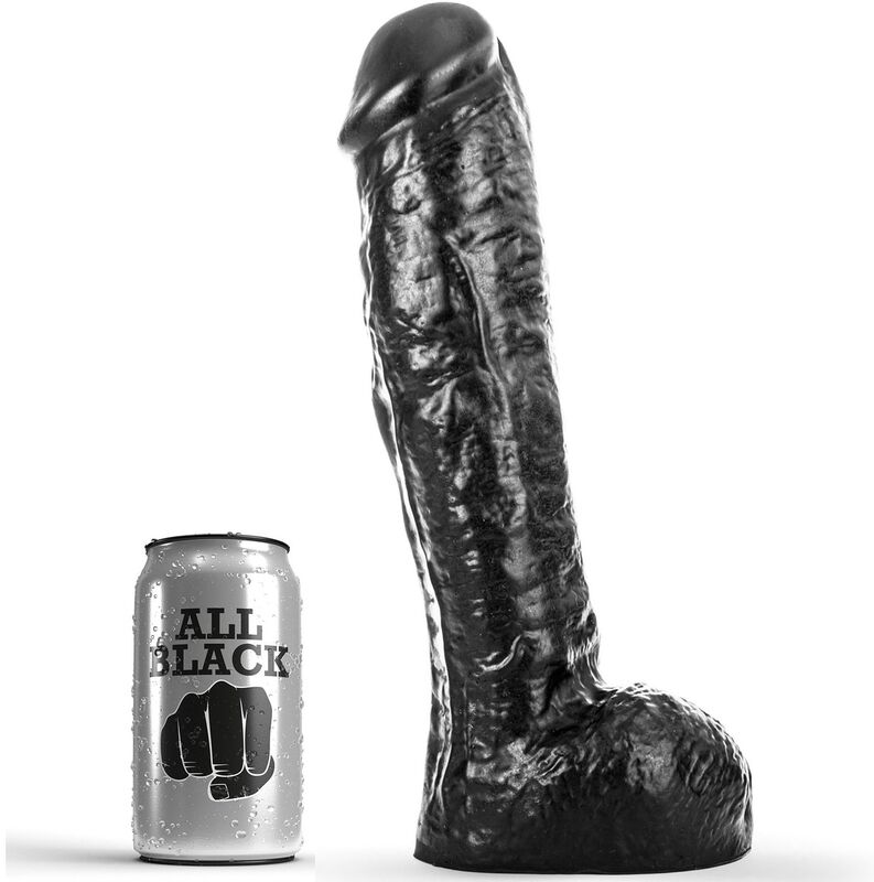 Imagen que nos facilita ALL BLACK de su producto erótico ALL BLACK - DONG 29 CM para nuestra categoría "JUGUETES BIENESTAR |Dildos sin Vibración|Penes realisticos".