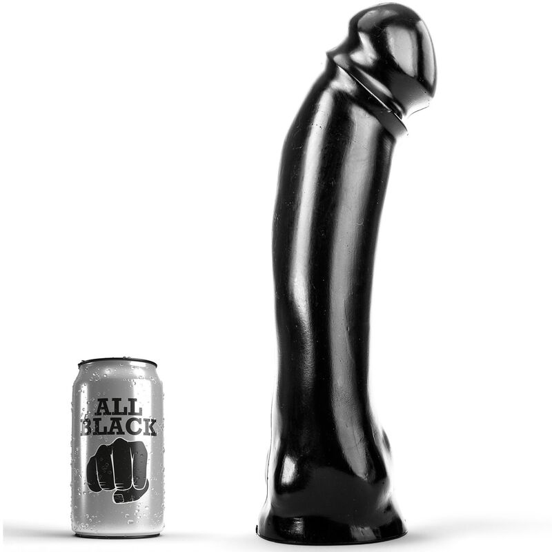 Imagen que nos facilita ALL BLACK de su producto erótico ALL BLACK - DONG 33 CM para nuestra categoría "JUGUETES BIENESTAR |Dildos sin Vibración|Penes realisticos".