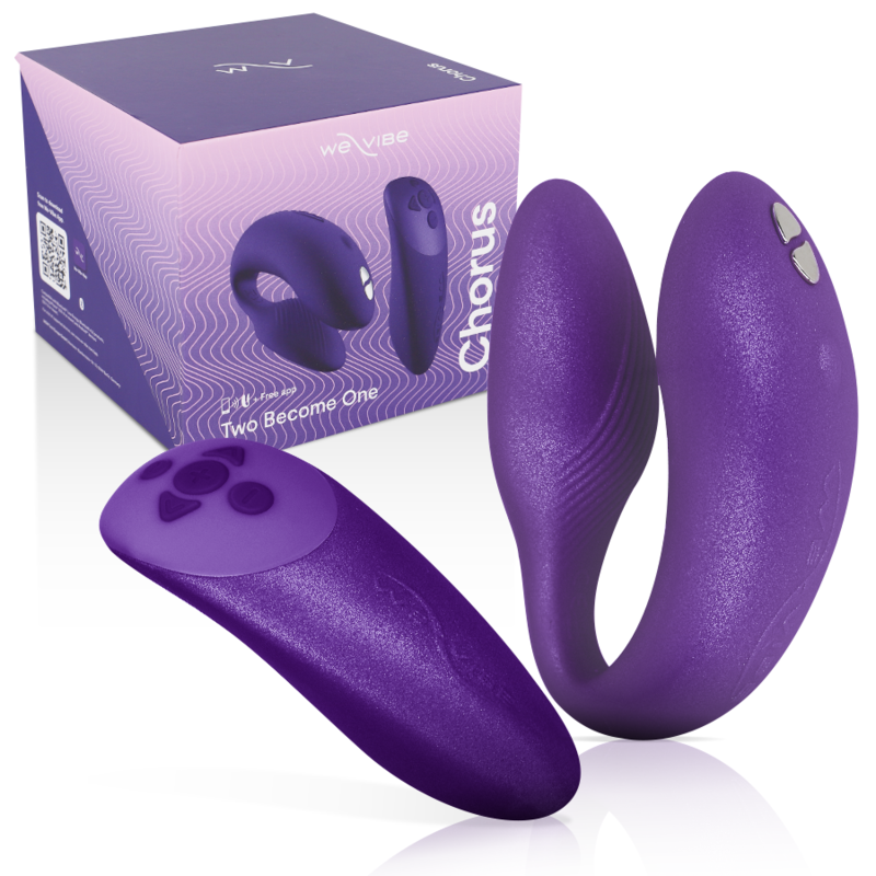 Imagen que nos facilita WE-VIBE de su producto erótico WE-VIBE - CHORUS VIBRADOR PAREJAS CON CONTROL SQUEEZE LILA para nuestra categoría "JUGUETES BIENESTAR |Vibradores|Vibradores control remoto".