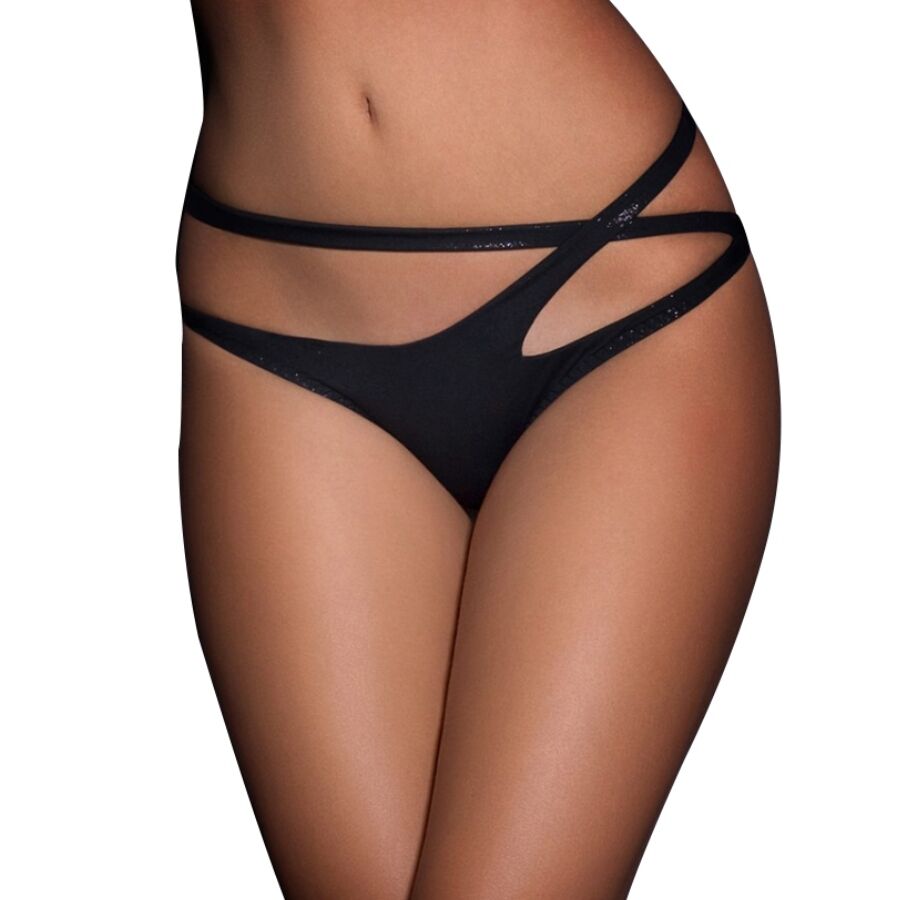 Imagen que nos facilita QUEEN LINGERIE de su producto erótico QUEEN LINGERIE - PANTIES CON DOBLE TIRANTA CRUZADA L/XL para nuestra categoría "MODA & LENCERÍA|Lencería Mujer|Lencería Sexy|Bragas sexys|Bragas Altas".