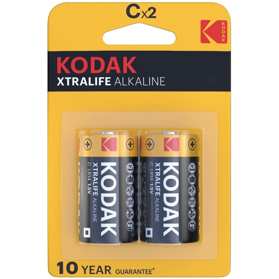 Imagen que nos facilita KODAK de su producto erótico KODAK - XTRALIFE PILAS ALCALINAS C X 2 UNDS para nuestra categoría "ARTÍCULOS VARIOS|Pilas".