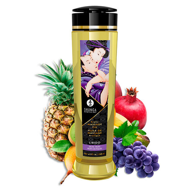 Imagen que nos facilita SHUNGA OILS de su producto erótico SHUNGA - ACEITE DE MASAJE EROTICO LIBIDO 240 ML para nuestra categoría "DROGUERÍA |Para Masajes|Aceites sin sabores".